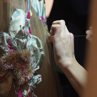 Backstage at the Spring 2015 couture shows