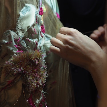 Backstage at the Spring 2015 couture shows