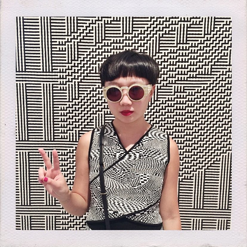 With a Tauba Auerbach piece at the De la Cruz Collection in Miami