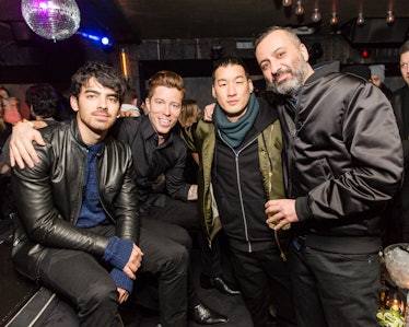 Joe Jonas, Shaun White, Richard Chai, and Mazdack Rassi