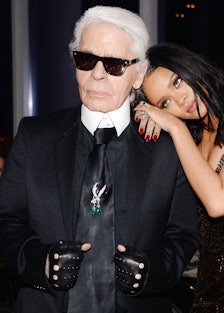 Karl Lagerfeld and Rihanna
