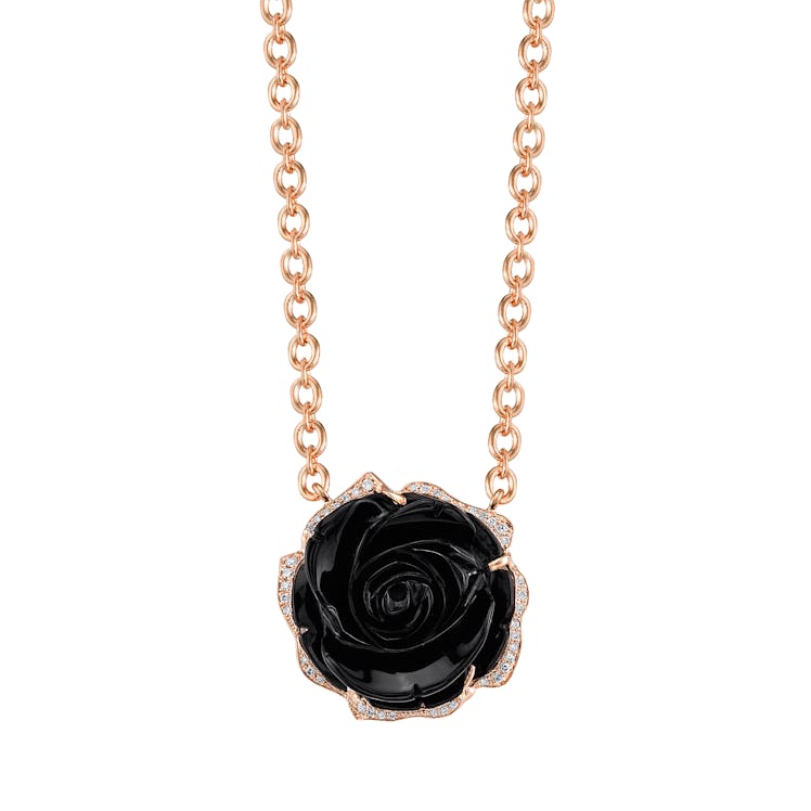 Irene Neuwirth gold, onyx, and diamond necklace