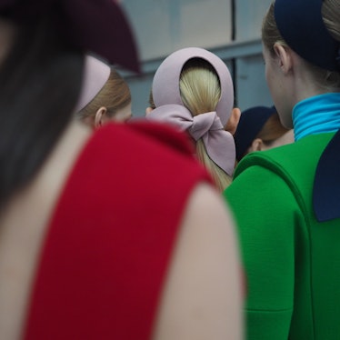 Backstage at Delpozo Fall 2015