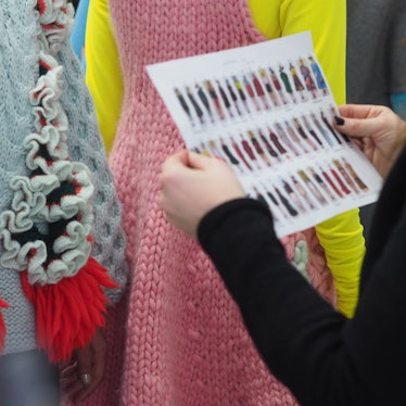 Backstage at Delpozo Fall 2015