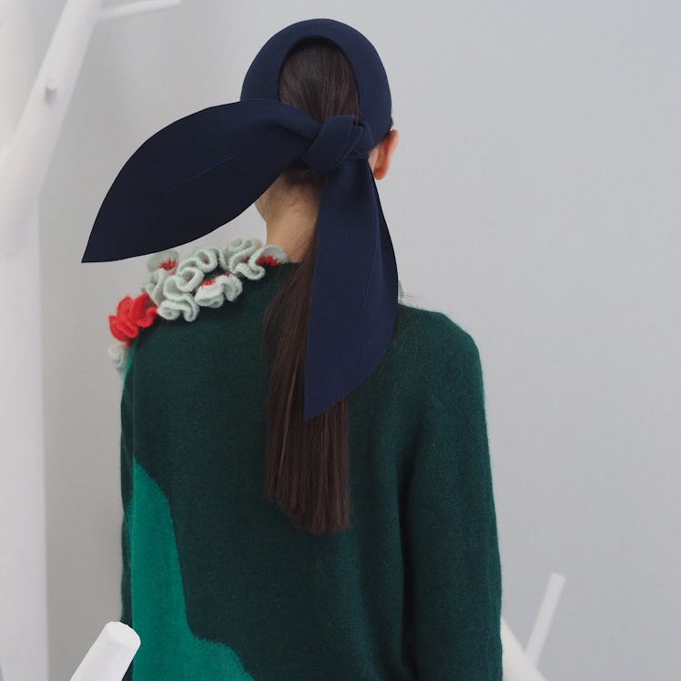 Backstage at Delpozo Fall 2015