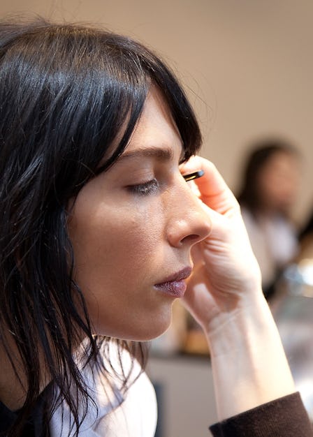 Backstage at Michael Kors Fall 2015