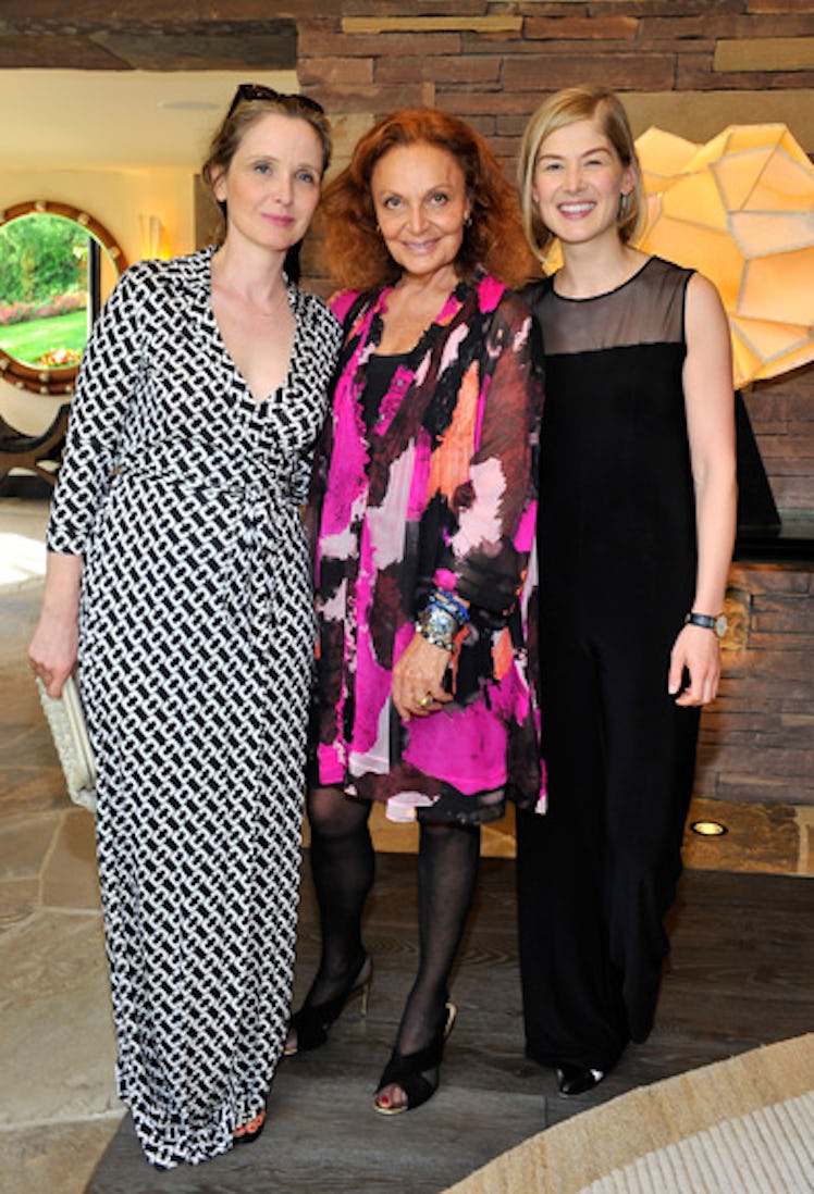 Julie Delpy, Diane von Furstenberg, and Rosamund Pike