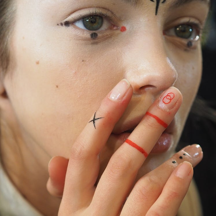 Backstage at Giamba Fall 2015