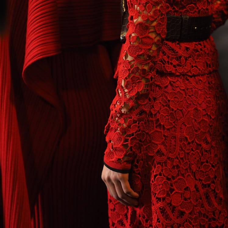 Backstage at Ferragamo Fall 2015