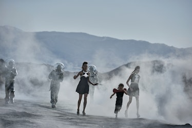 Peter Lindbergh, Natalie Westling and Sasha Pivovarova,