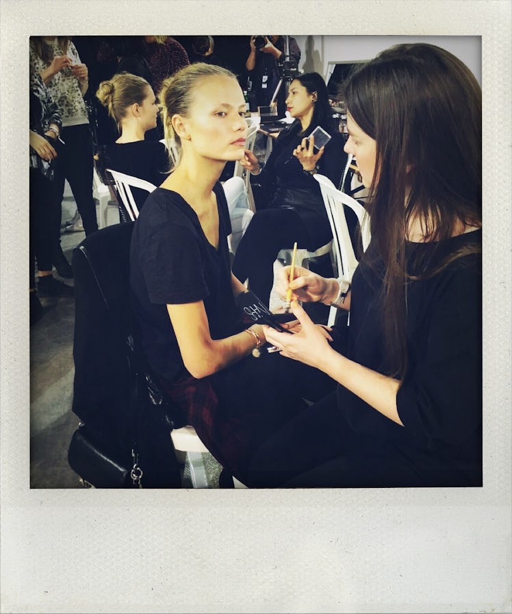 Natasha Poly Backstage Isabel Marant