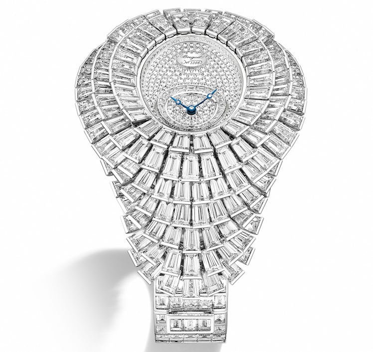 Breguet 18k white gold and diamond watch