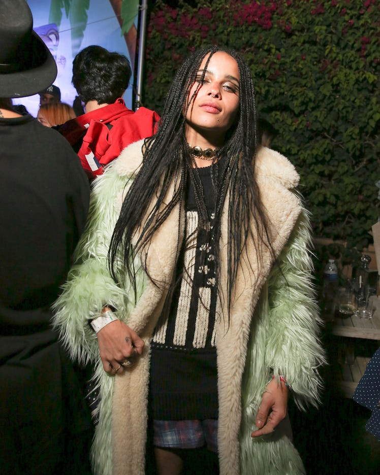 Zoe Kravitz at a party in the desert hosted by Jeremy Scott and Moschino.
