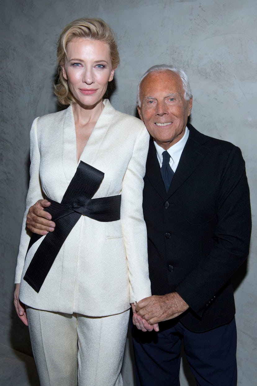 Cate Blanchett and Giorgio Armani