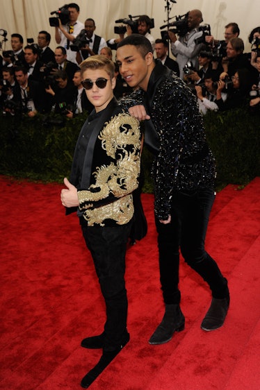 Justin Bieber in Balmain with Olivier Rousteing