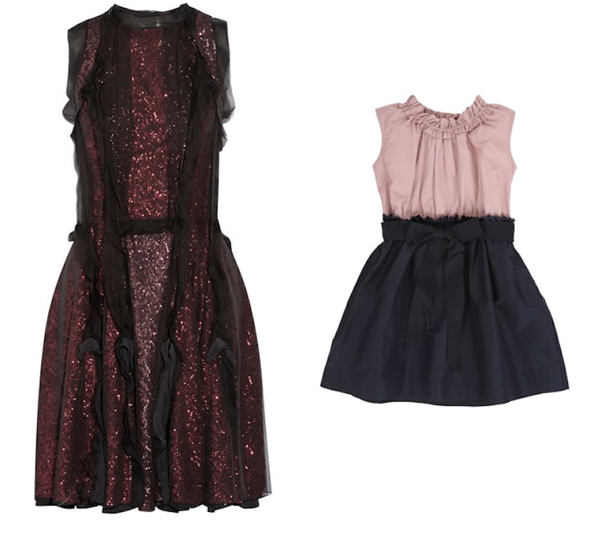 Lanvin sequined chiffon dress