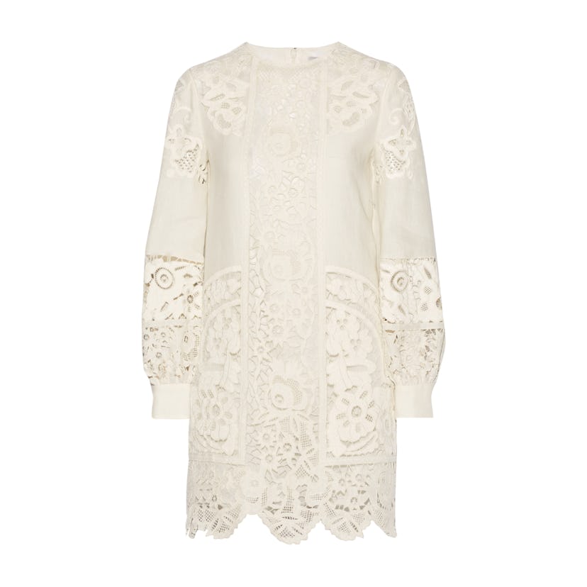 Valentino broderie anglaise linen mini dress