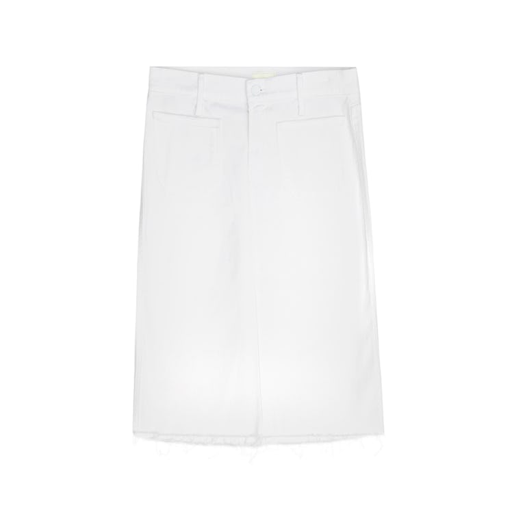 Mother high-waisted patchiness skirt