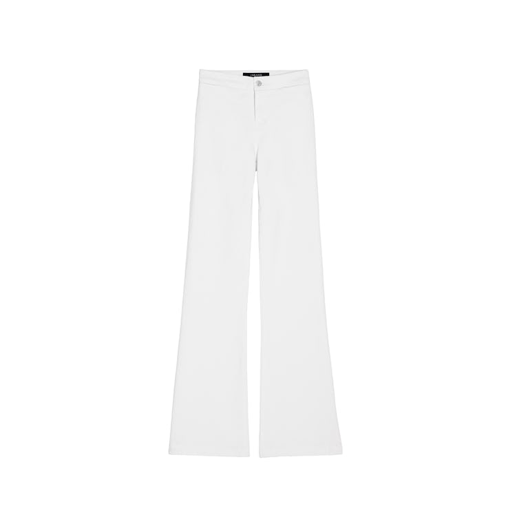 J Brand Tailored High-Rise Flare in Blanc