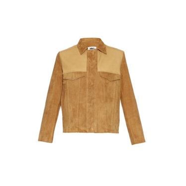 MM6 by Maison Martin Margiela fringed suede and leather jacket