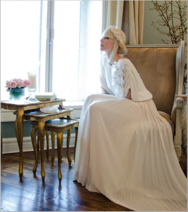 long sleeve square neck maxi dress Fleurisia | White Square-Neck Maxi Dress With Mesh Long-Sleeves