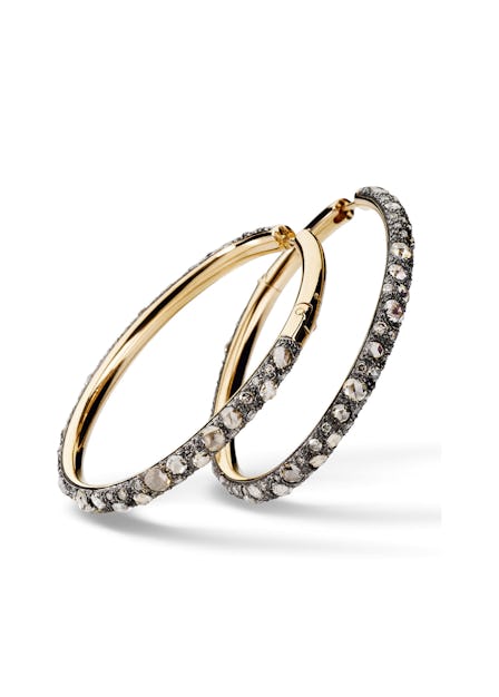 Pomellato Tango earrings in 18kt rose gold and brown diamonds