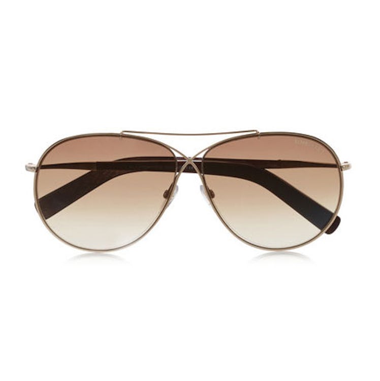 Tom Ford Eva aviator style gold-tone sunglasses