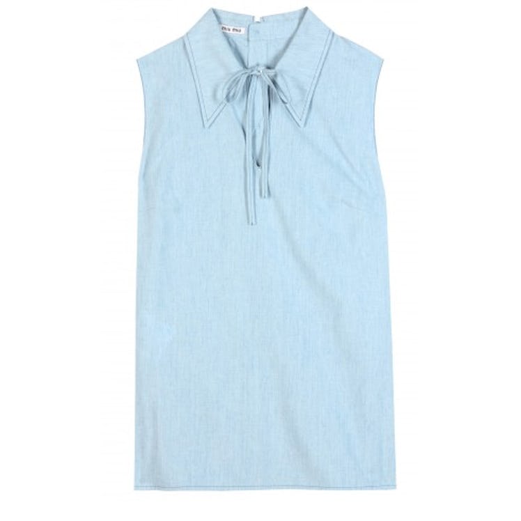 Miu Miu Sleeveless cotton shirt