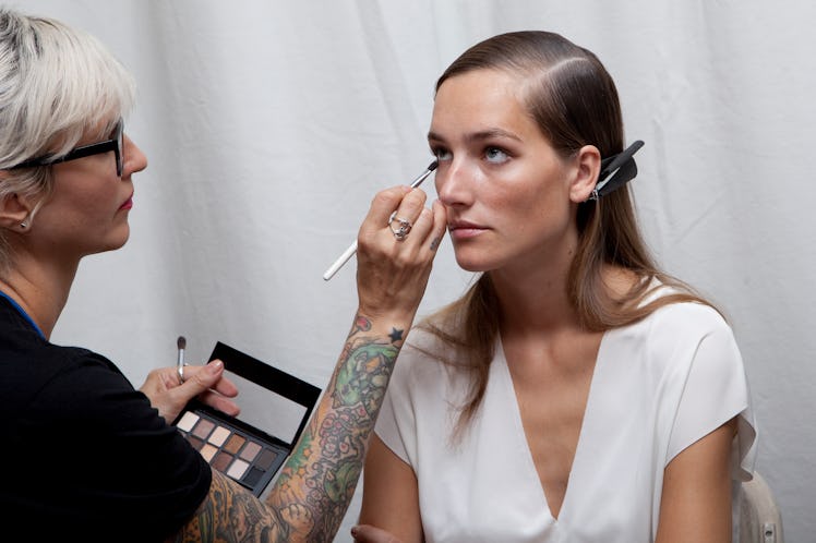 Backstage at DKNY Spring 2016