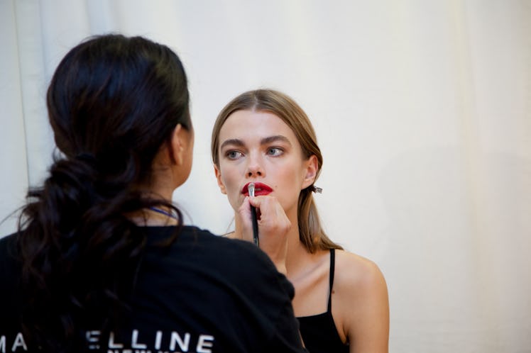 Backstage at DKNY Spring 2016