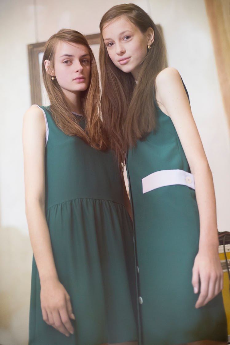 Backstage at Arthur Arbesser Spring 2016