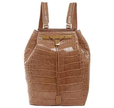 The Row alligator backpack