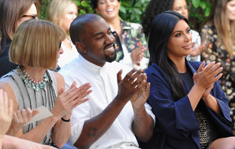 Anna Wintour, Kanye West, and Kim Kardashian