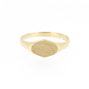Poppy Finch 14k gold signet ring