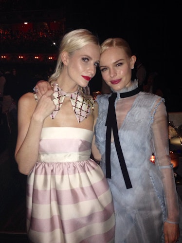 Winners for best Girlfriends of the night Poppy Delavingne (in Emilia Wickstead) and Kate Bosworth (...