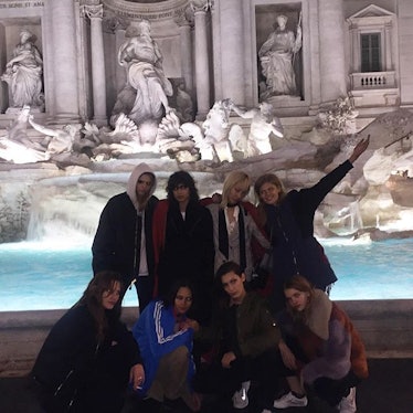 Chanel Models in Rome Bella Hadid