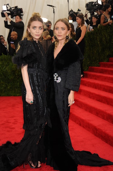 Ashley and Mary Kate Olsen in vintage Dior by John Galliano