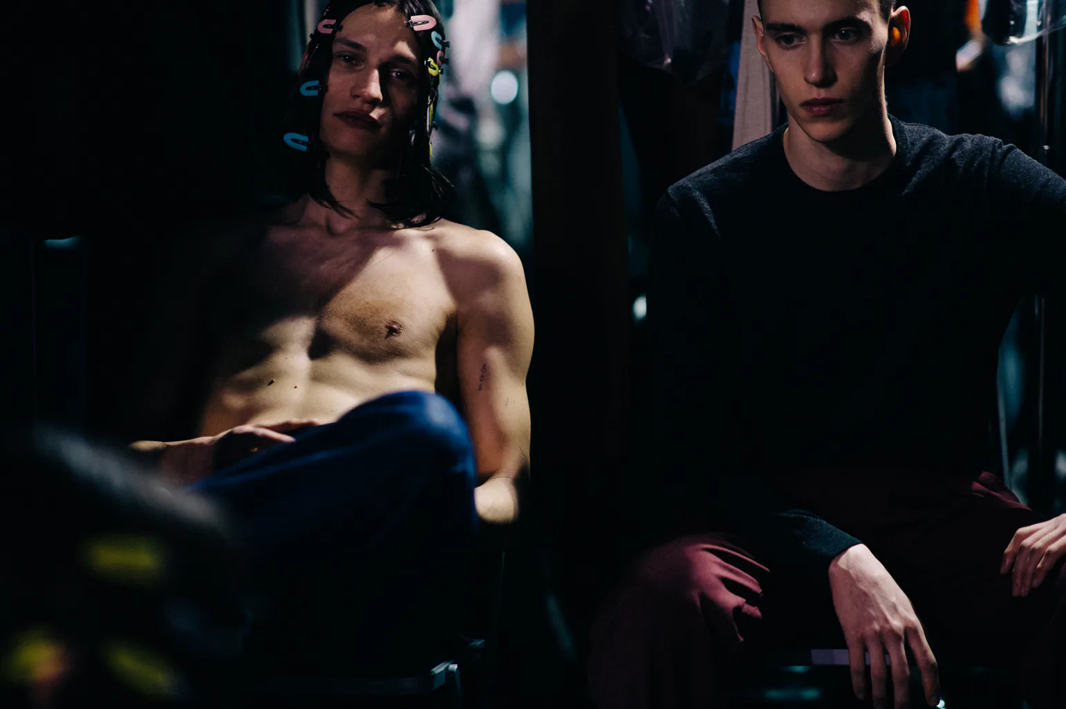 Backstage at The Lanvin Fall 2016 Men