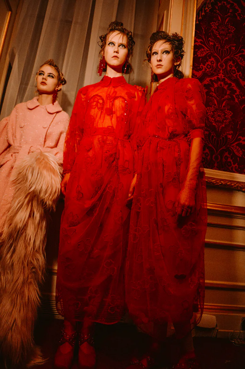 Backstage at Simone Rocha Fall 2016