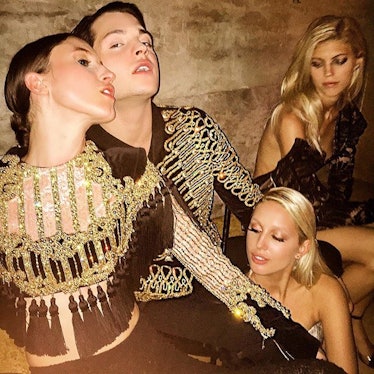 Anna Cleveland, Peter Brant, and Dev Windsor