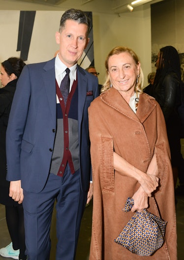 Stefano Tonchi and Miuccia Prada