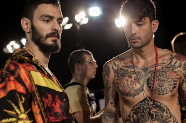 Backstage at Fausto Puglisi, Pitti Uomo