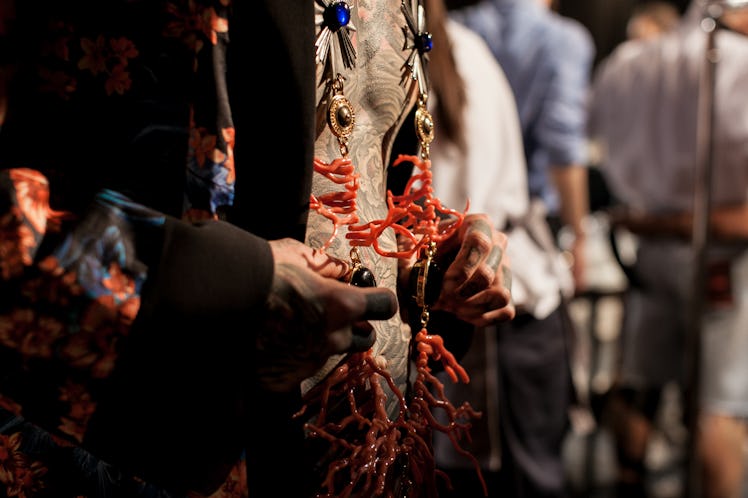 Backstage at Fausto Puglisi, Pitti Uomo