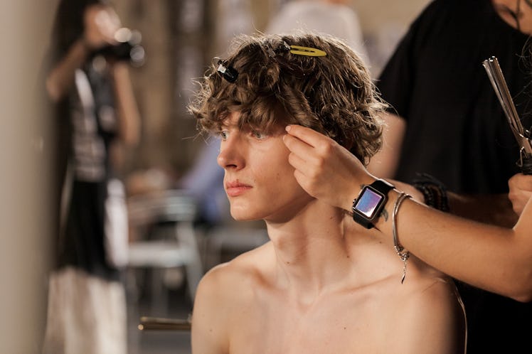 Backstage at Raf Simons, Pitti Uomo