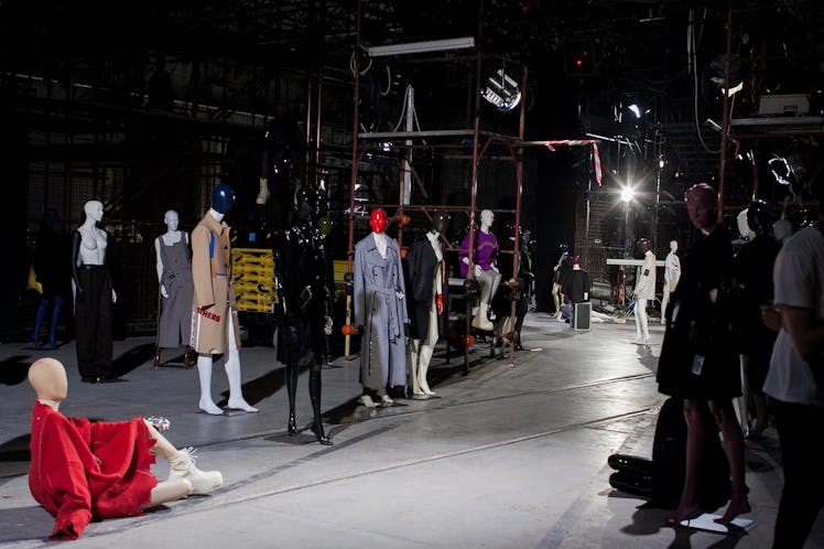 Backstage at Raf Simons, Pitti Uomo