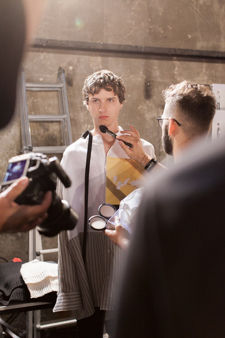 Backstage at Raf Simons, Pitti Uomo