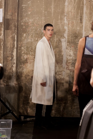 Backstage at Raf Simons, Pitti Uomo