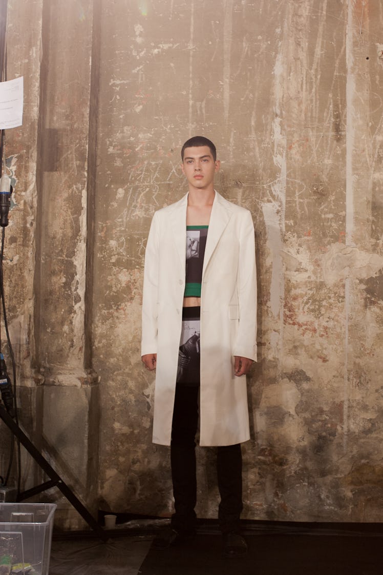 Backstage at Raf Simons, Pitti Uomo