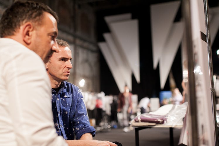 Backstage at Raf Simons, Pitti Uomo