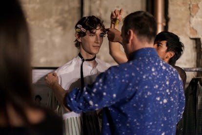 Backstage at Raf Simons, Pitti Uomo